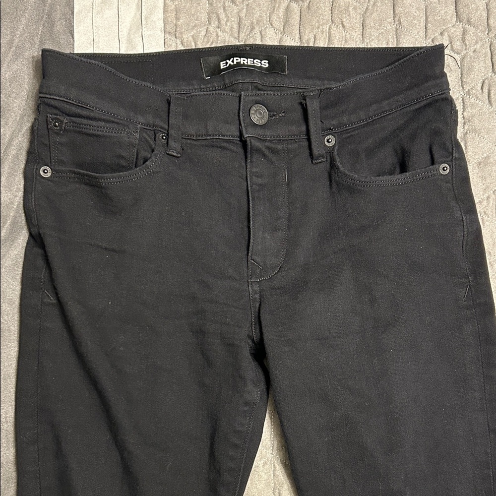 Express Black Skinny Jean Leggings, 4